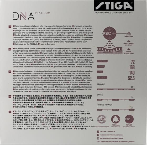 STIGA, DNA Platinum Xh