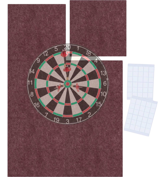 
NORTHIX, 
Dartboard Surround, 6-piece Felt Protection Mat, 
Detail 1
