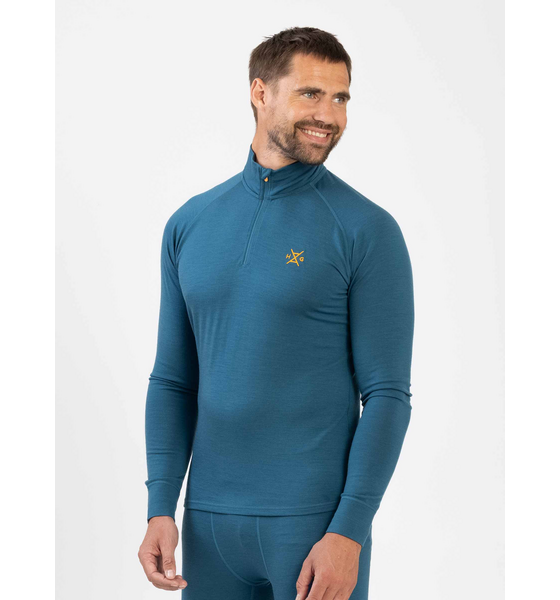 936787101105 ULLMAX Davos Merino 1/2 Zip M  Model01 Detail