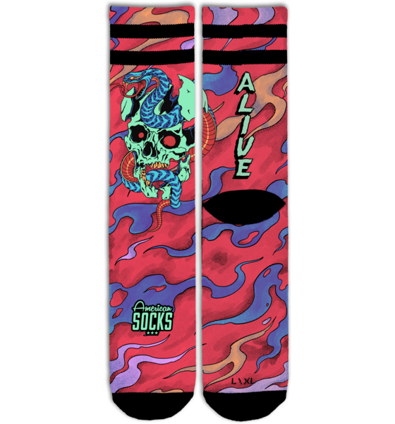 
AMERICAN SOCKS, 
Dead And Alive - Mid High, 
Detail 1
