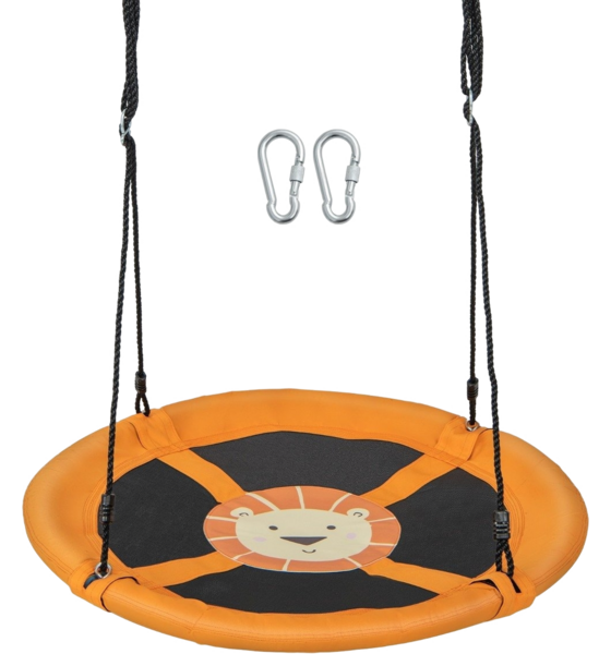 
NORTHIX, 
Diameter 100 Cm Nest Swing With Adjustable Ropes, Hanging Swing, Children's Swing, Round Swing, Yell, 
Detail 1
