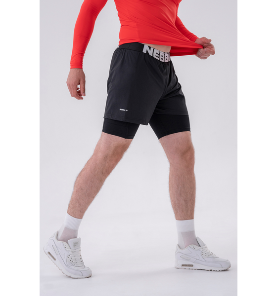 NEBBIA, Double Layer Shorts With Smart Pockets 318