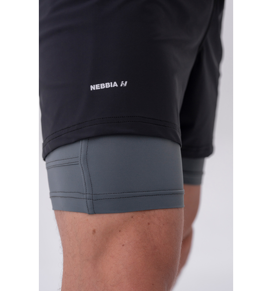 NEBBIA, Double Layer Shorts With Smart Pockets 318