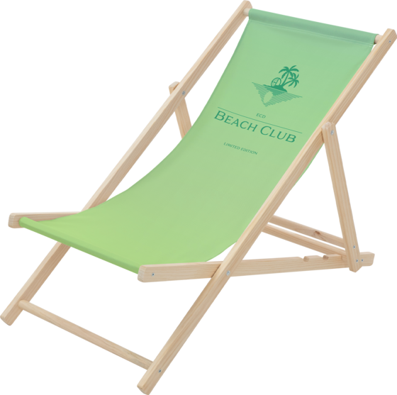 
ECD GERMANY, 
Ecd Germany Folding Deck Chair Beach Club Green, Sunbed Wooden Beach Lounger With 3 Position, 
Detail 1
