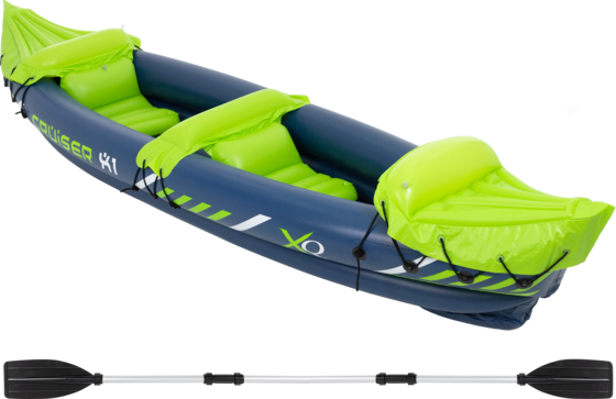 
ECD GERMANY, 
Ecd Germany Inflatable Kayak Cruiser X1 With Aluminium Double Paddle, Two Person Leisure Boat, 
Detail 1
