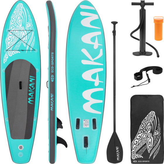 
ECD GERMANY, 
Ecd Germany Inflatable Stand Up Paddle Board Makani 320 X 80 X 15 Cm Turquoise  Pvc Sup Board Set Up, 
Detail 1
