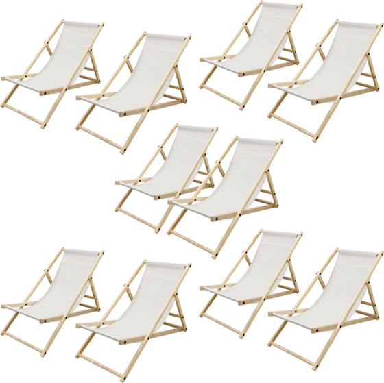 
ECD GERMANY, 
Ecd Germany Set Of 10 Foldable Wooden Deck Chair Garden Sun Lounger Beige Reclining Beach Chair, 
Detail 1
