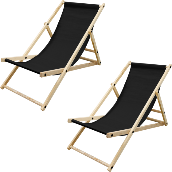
ECD GERMANY, 
Ecd Germany Set Of 2 Foldable Wooden Deck Chair Garden Sun Lounger Black Reclining, 
Detail 1
