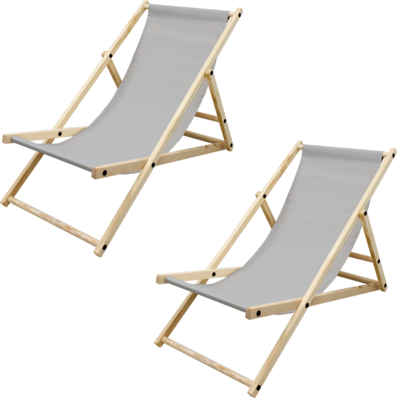 
ECD GERMANY, 
Ecd Germany Set Of 2 Foldable Wooden Deck Chair Garden Sun Lounger Light Gray Reclining, 
Detail 1

