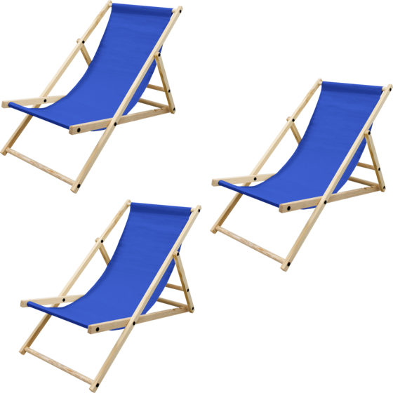 
ECD GERMANY, 
Ecd Germany Set Of 3 Foldable Wooden Deck Chair Garden Sun Lounger Blue Reclining, 
Detail 1
