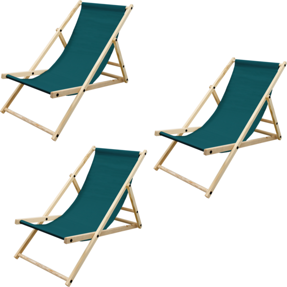 
ECD GERMANY, 
Ecd Germany Set Of 3 Foldable Wooden Deck Chair Garden Sun Lounger Dark Green Reclining, 
Detail 1
