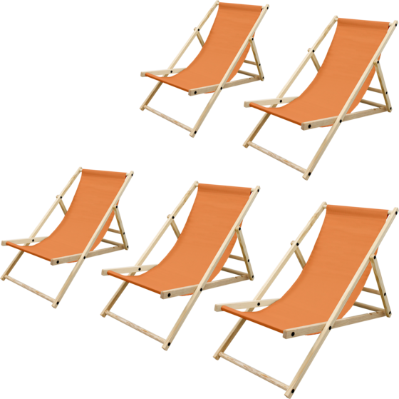 
ECD GERMANY, 
Ecd Germany Set Of 5 Foldable Wooden Deck Chair Garden Sun Lounger Orange Reclining Beach Chair, 
Detail 1
