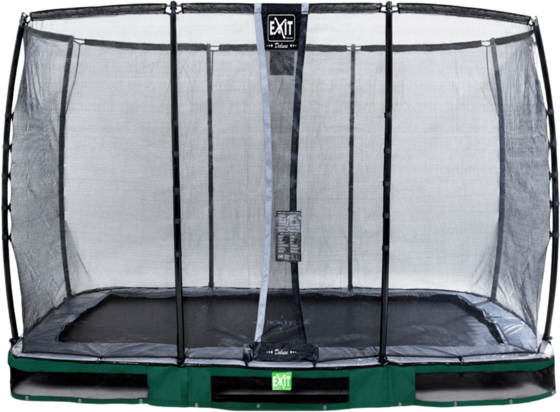 
EXIT, 
Elegant Premium Nedgrävd Studsmatta 214x366cm Med Deluxe Skyddsnät - Grön, 
Detail 1
