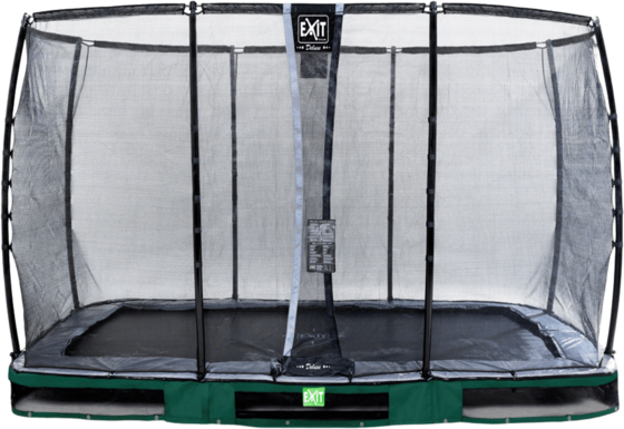 
EXIT, 
Elegant Premium Nedgrävd Studsmatta 244x427cm Med Deluxe Skyddsnät - Grön, 
Detail 1
