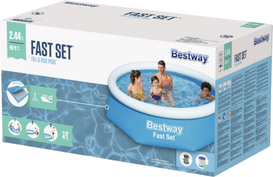 BESTWAY, Fast Set Pool 2,44 X 61cm Inkl Filterpump