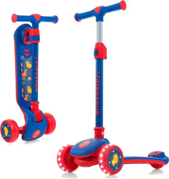 
NORTHIX, 
Foldable Children's Scooter With Pu Led Wheels And Rear Brake, Height-adjustable Scooter, Blue, 
Detail 1
