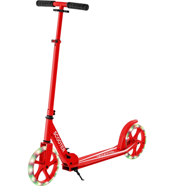 
NORTHIX, 
Foldable Scooter With Led Wheels, Adjustable Height, Red, 
Detail 1

