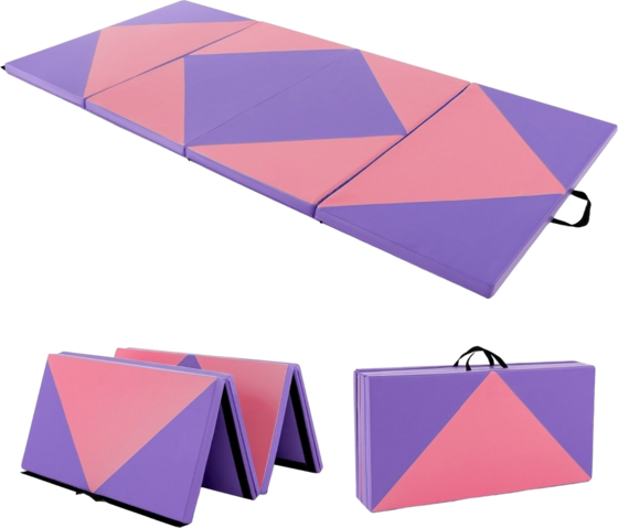 
B2X, 
Foldable Soft Floor Mat, Portable Gymnastics Mat, Yoga Mat, 240 X 117 X 5 Cm, Purple, 
Detail 1
