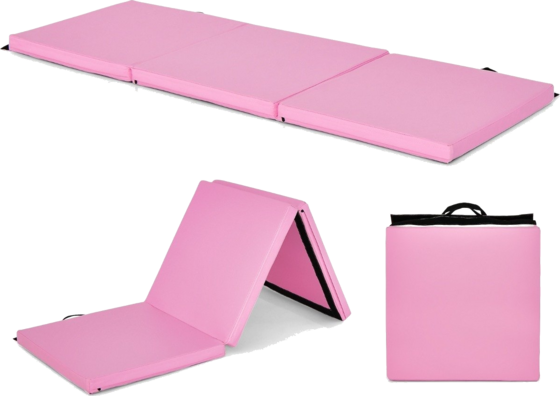 950605101101 NORTHIX Foldable Soft Floor Mat With 2 Handles Non-slip Gymnastics Mat 180 X 60 X 5 Cm Pink  Standard Detail