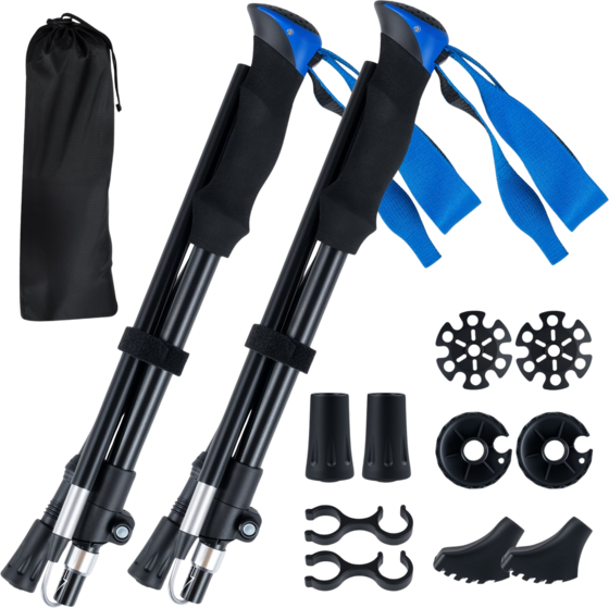 
NORTHIX, 
Foldable Trekking Poles, Quick Lock, 115-130 Cm, Blue, 
Detail 1
