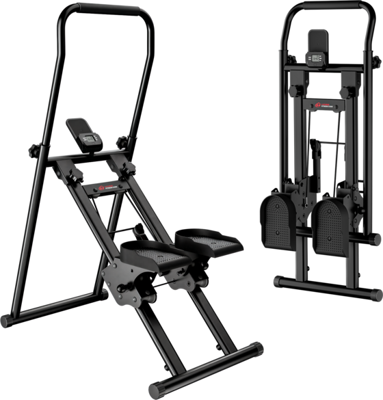 
HOMEFITNESSCODE, 
Foldable Vertical Stair Stepper With Handlebars For Home Workout, 
Detail 1
