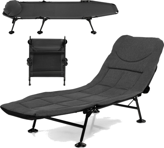 950376101101 NORTHIX Folding Camping Bed With Removable Mattress 194 X 66 X 29 Cm Grey  Standard Detail