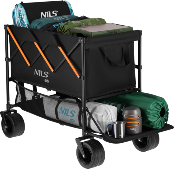 
NORTHIX, 
Folding Camping Cart, 160l Capacity, Black-orange, 
Detail 1
