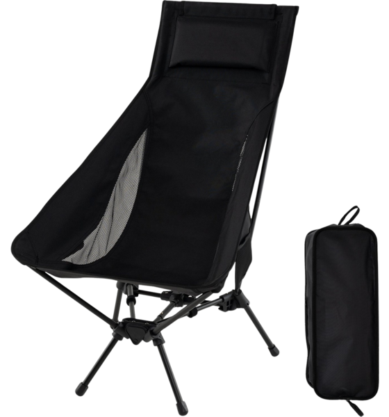 
NORTHIX, 
Folding Camping Chair, Lightweight, High Back, Black, 
Detail 1
