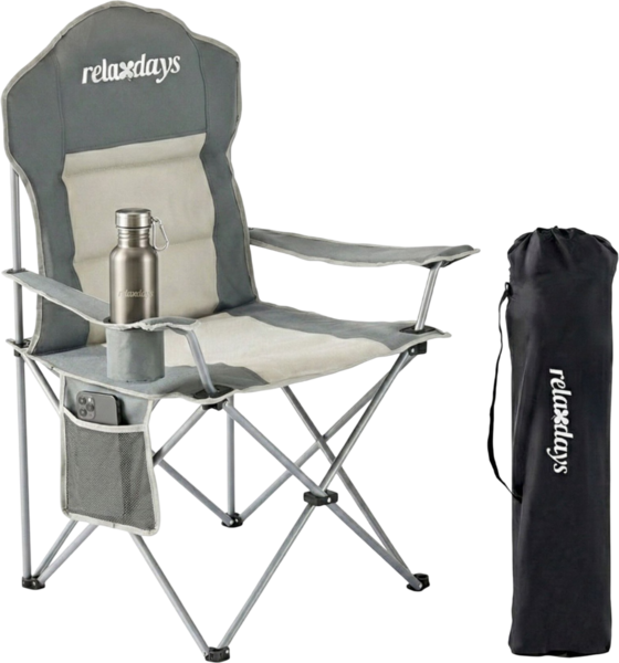 
NORTHIX, 
Folding Camping Chair &ndash; High-back, Padded Seat, Cup Holder, 
Detail 1
