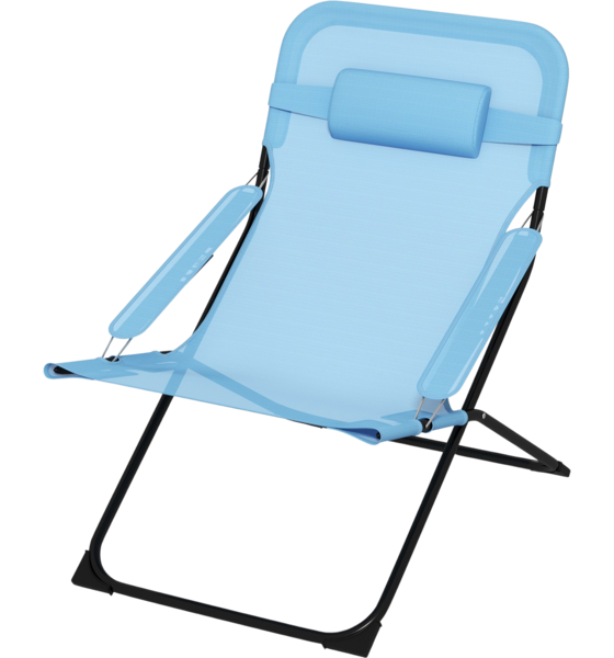 
NORTHIX, 
Folding Chair Garden Chair Adjustable Backrest Camping Chair Pillow 120kg Mesh Blue, 
Detail 1
