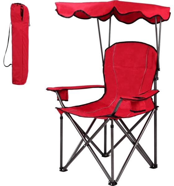 
B2X, 
Folding Fishing Chair With Cup Holder For Patio Beach Camping 96.5 X 67.5 X 130 Cm Red, 
Detail 1
