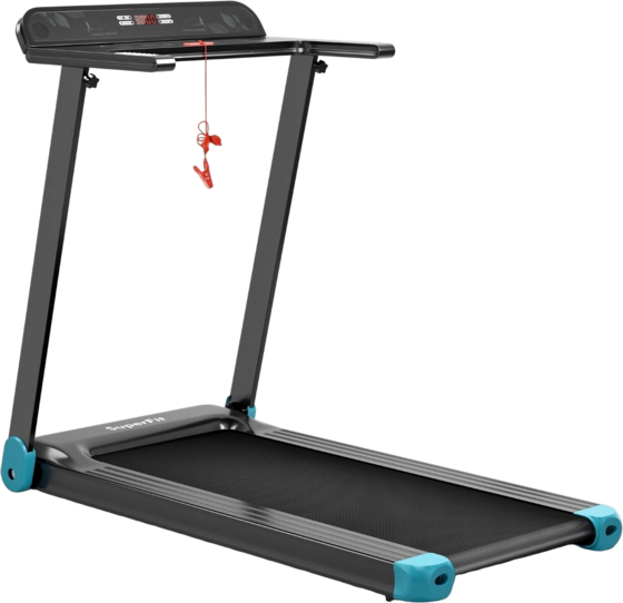956774101101 B2X Folding Home Treadmill With Bluetooth Speaker  Led Display And Device Holder Navy Blue  Standard Detail