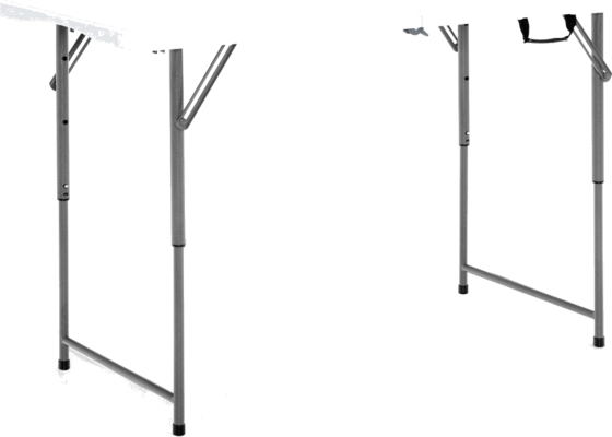 954523101101 B2X Folding Table Double Folding Picnic Table With Height Adjustment White  Standard Detail