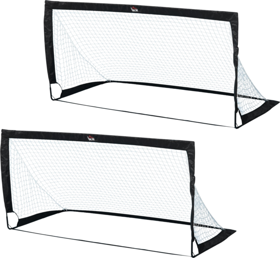 
NORTHIX, 
Football Goals Set Of 2 Mini Goals, Foldable Made Of Steel And Tetrolon, Black, 186x90x89 Cm, 
Detail 1
