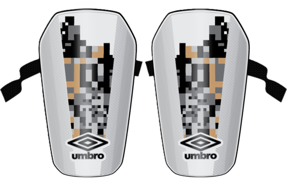 
UMBRO, 
Formation Guard W/straps, 
Detail 1
