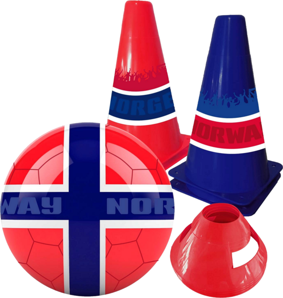 
SPORTME, 
Fotbollsset Norge - Boll Och Koner, 
Detail 1

