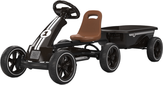 
EXIT, 
Foxy Pedal-gokart Med Sl&auml;pvagn - Espresso Svart, 
Detail 1
