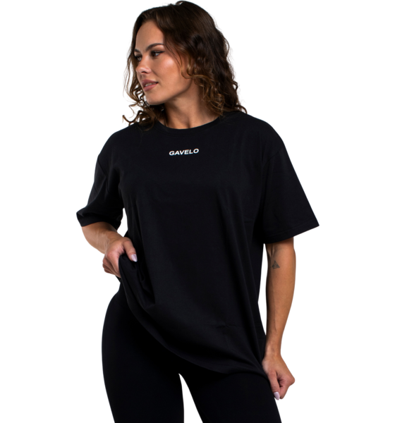 956210101101 GAVELO Gavelo Statement Oversize Tee Black  Standard Detail