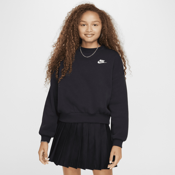 
NIKE, 
Girls' Boxy Crew-neck Sweatshirt Sportswear Club Fleece, 
Detail 1
