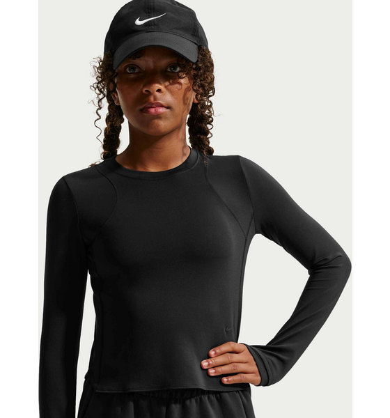 
NIKE, 
Girls' Dri-fit Ribbed Long-sleeve Top Mavn, 
Detail 1
