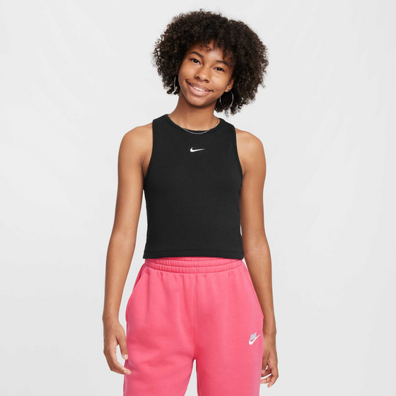 946779103101 NIKE Girls' Ribbed Tank Top Sportswear  Model01 Detail