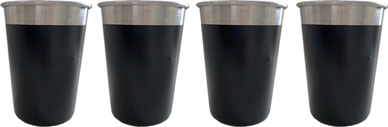 
GLACIAL, 
Glacial Bottle - 4-pack Matte Black Cup Set, 
Detail 1
