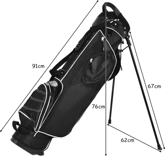 
NORTHIX, 
Golf Bag 9 Inch Golf Bag Pencil Bag Professional Travel Bag Stand Bag With Head Section And Carrying, 
Detail 1
