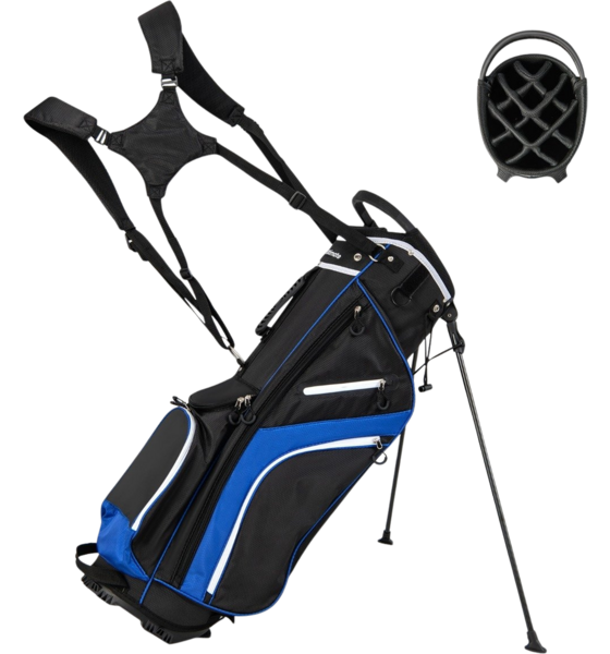 
NORTHIX, 
Golf Bag With 14-way Divider, 6 Pockets, Rain Cover, Blue, 
Detail 1
