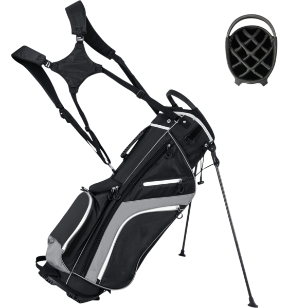 
NORTHIX, 
Golf Bag With 14-way Divider, 6 Pockets, Rain Cover, Gray, 
Detail 1
