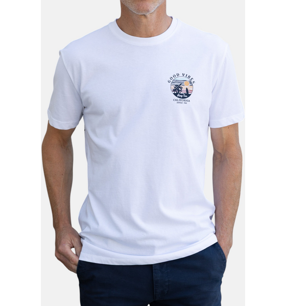 954924101101 HANG TEN Good Vibes Organic Cotton T-shirt - White  Standard Detail