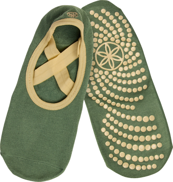 
GAIAM, 
Grippy Yoga Barre Socks Olive Haze, 
Detail 1
