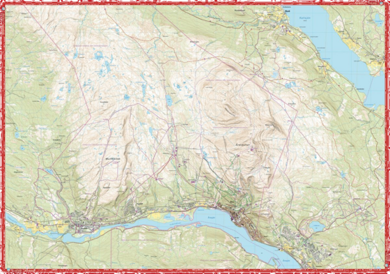 CALAZO, Högalpin Karta: Åreskutan  Södra Årefjällen 1:20.000