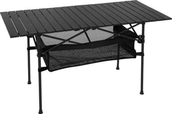 
HAUKI, 
Hauki Foldable Camping Table 118&times;55&times;64.5 Cm, Black Aluminium Outdoor Table With Roll-up Top, 
Detail 1
