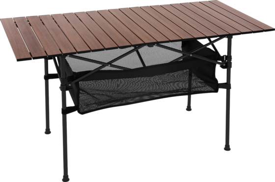 
HAUKI, 
Hauki Foldable Camping Table 118&times;55&times;64.5 Cm, Brown Aluminium Outdoor Table With Roll-up Top, 
Detail 1
